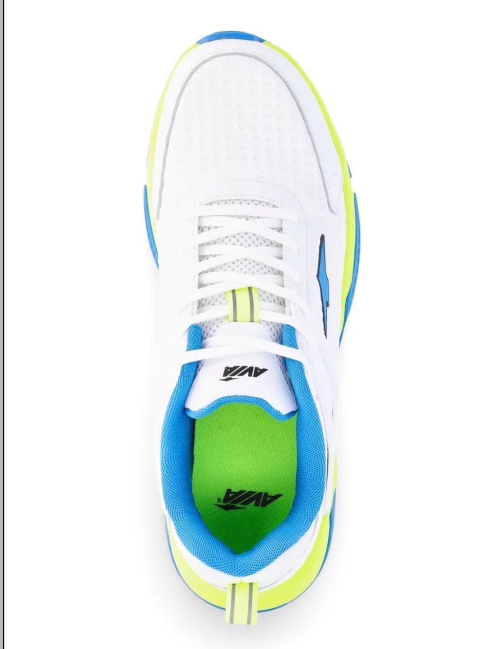 NWT Avia Men's Reps Gym Trainer Leather Shoes White Blue Lime